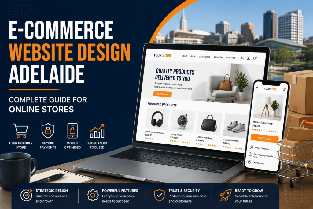 E-commerce website design Adelaide for online business stores