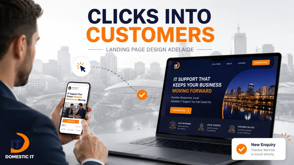 Landing page design in Adelaide turning campaign visitors into customer enquiries