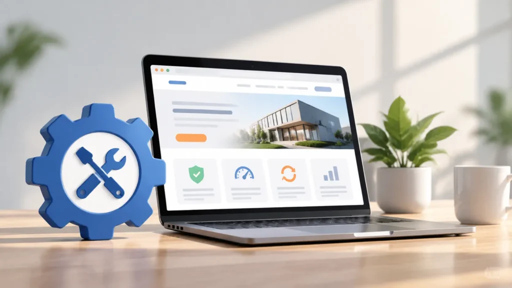 Website maintenance services covering security updates, backups, performance, and technical checks